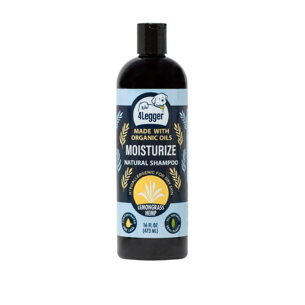 4-Legger USDA Certified Organic Moisturising Shampoo 16oz | Lemongrass Hemp