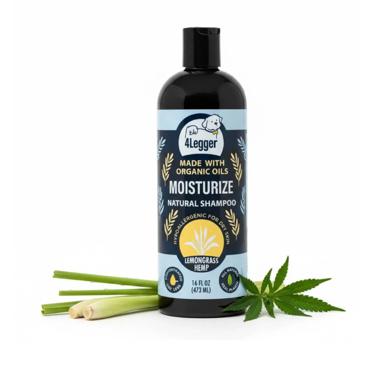 4-Legger Moisturize Shampoo | Hemp With Lemongrass