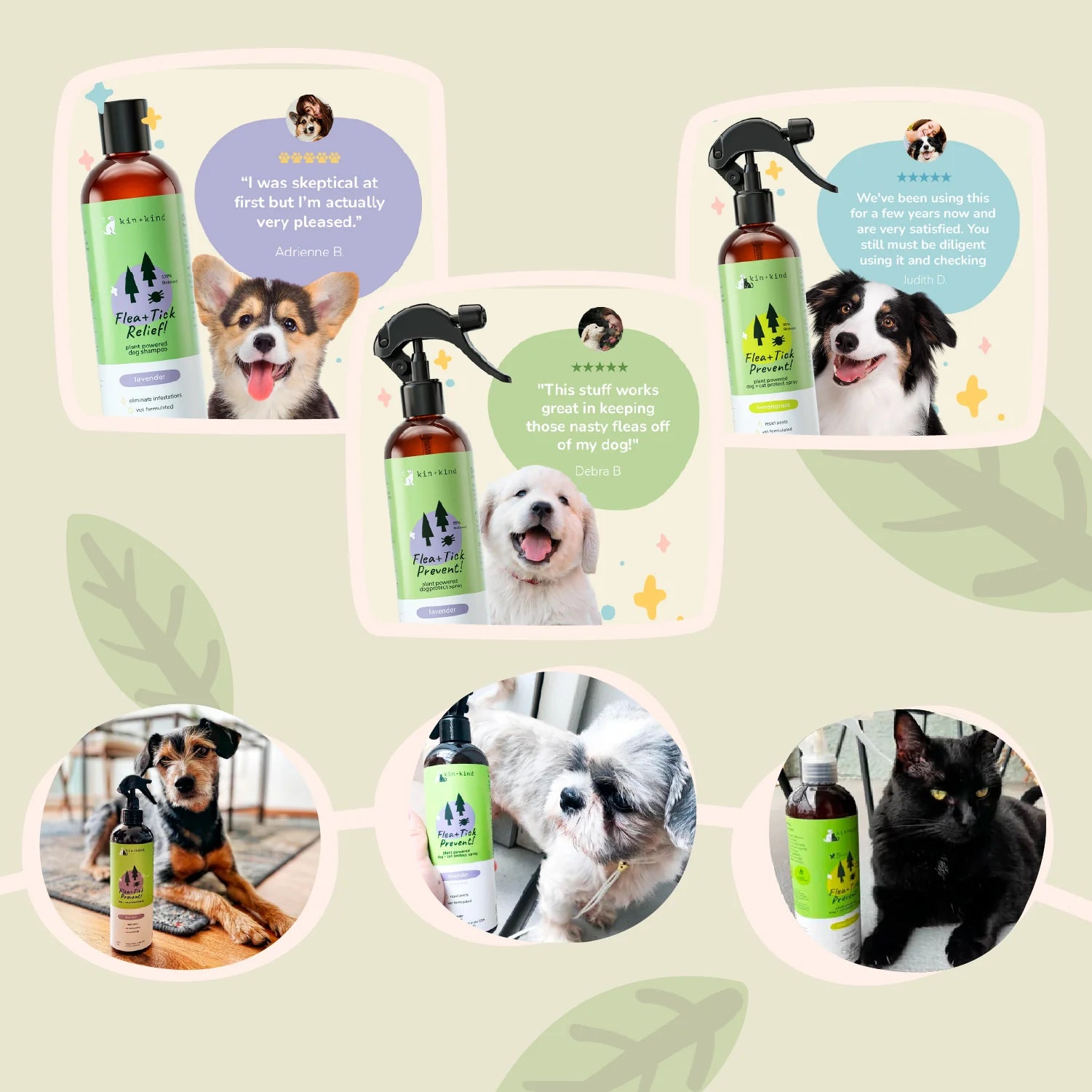 kin+kind Flea & Tick Shampoo | Lemongrass