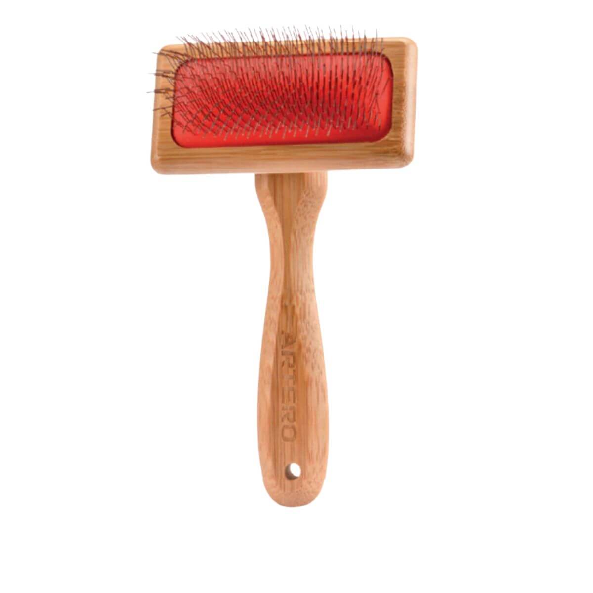 ARTERO P769 Bamboo Slicker Brush 20mm Xtra Long Pin Red Pad Small against a white background.