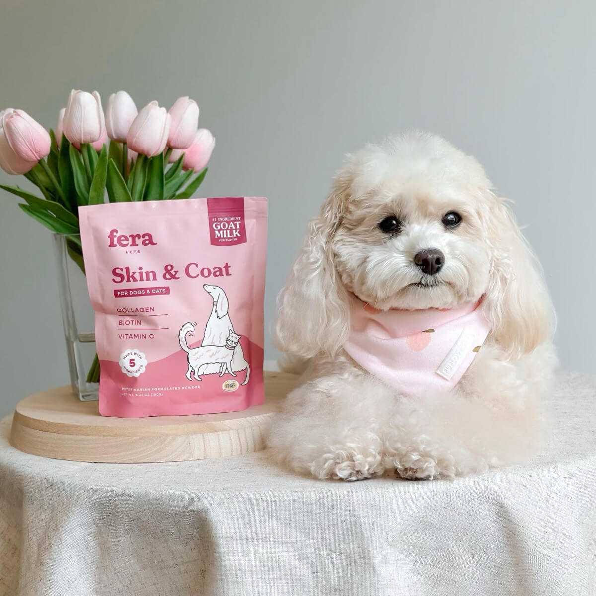 Fera Pets Skin & Coat Goat Milk Topper For Dogs & Cats