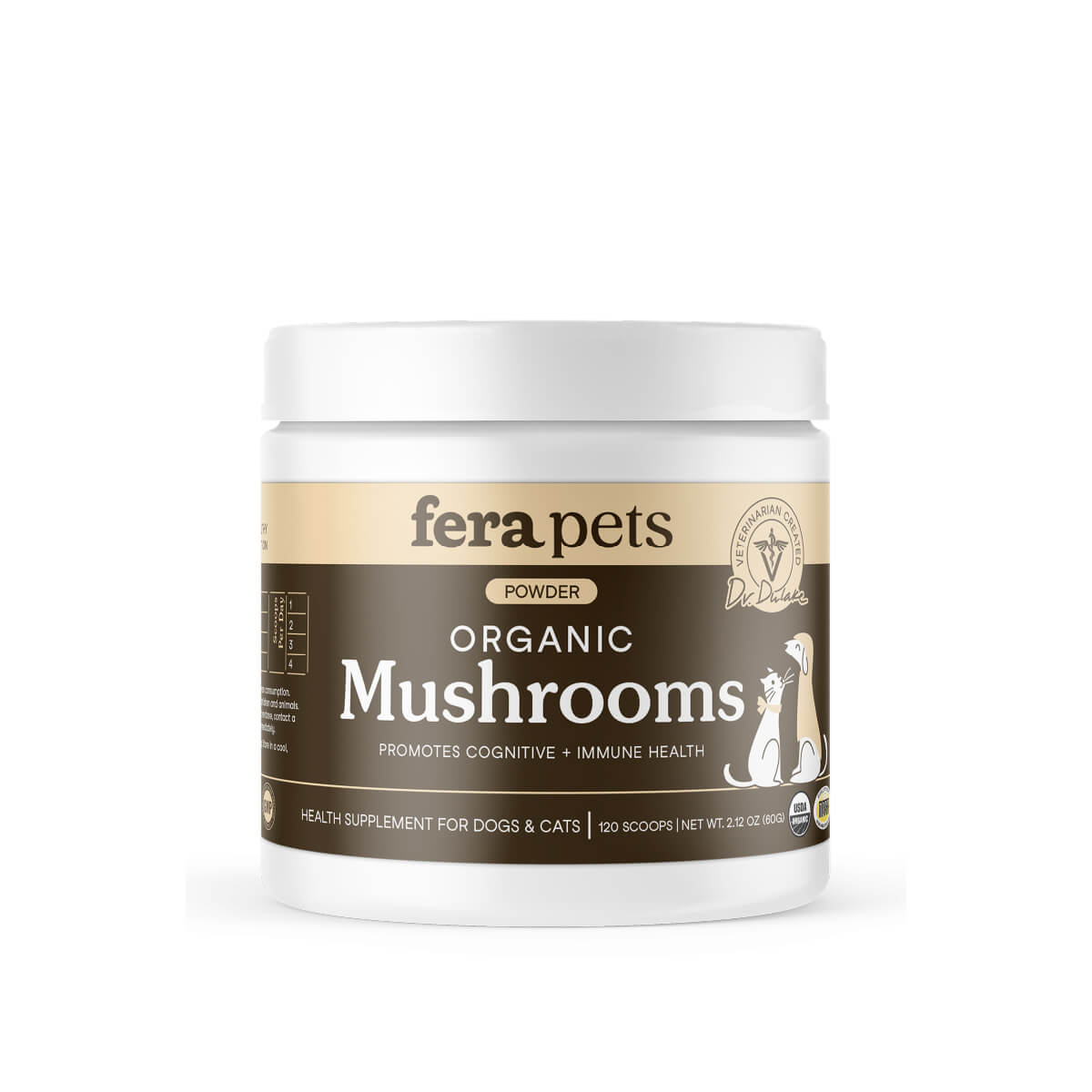 Fera Pets USDA Organic Mushroom Blend for Immune Support