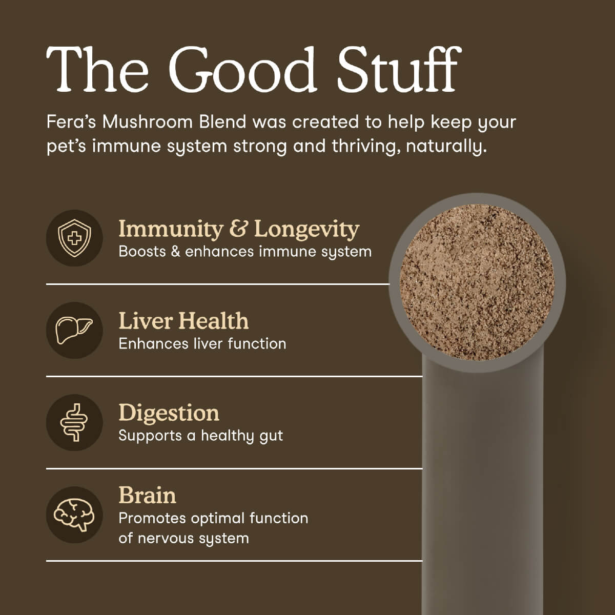 Fera Pets USDA Organic Mushroom Blend for Immune Support