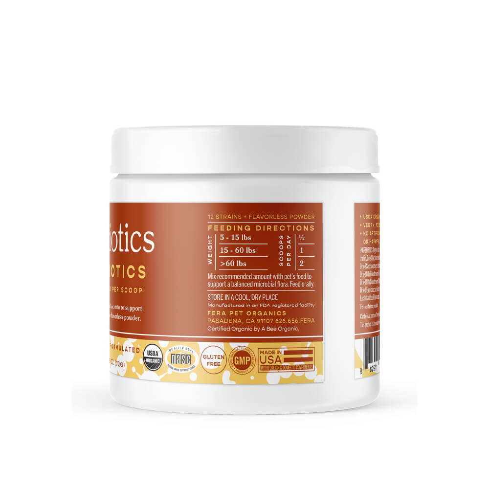 Fera Pets USDA Organic Probiotics with Prebiotics