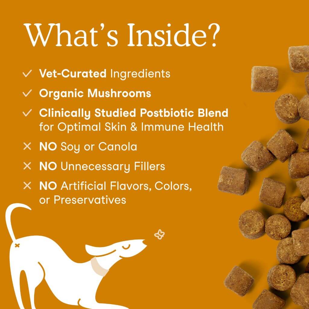 Description of what's inside Fera Pets Allergy and Immune Soft Chews