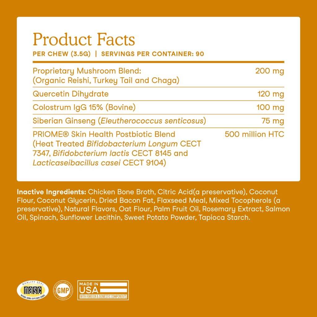 Fera Pets Allergy and Immune Soft Chews product facts