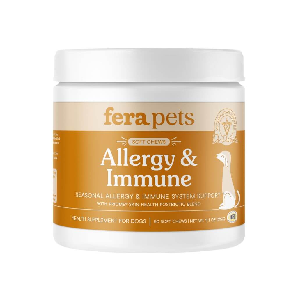 Fera Pets Allergy and Immune bottle against a white background