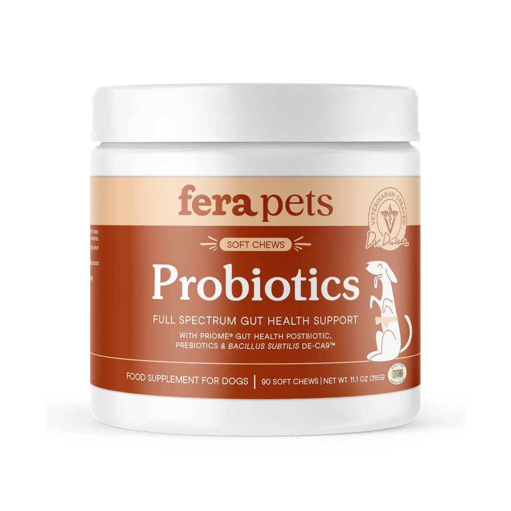 Fera Pets Probiotics Soft Chews against a white background