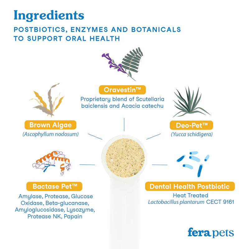 Fera Pets Dental Powder for Cats and Dogs