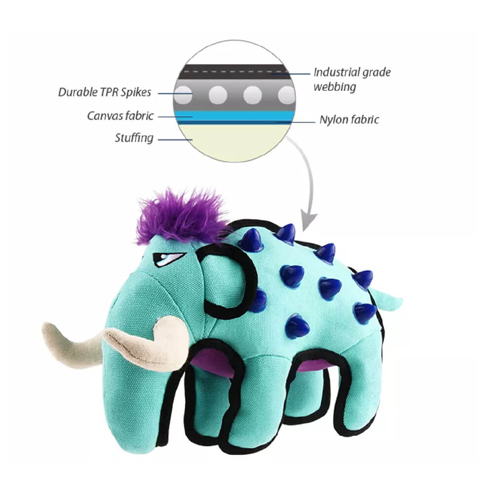GiGwi DuraSpikes Tough Plush Toy | Elephant