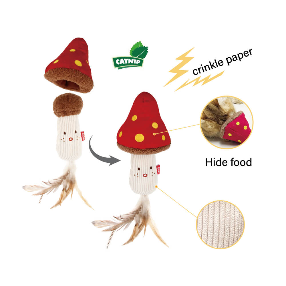 Gigwi Catch & Scratch Series | Mushroom Cap with Stem