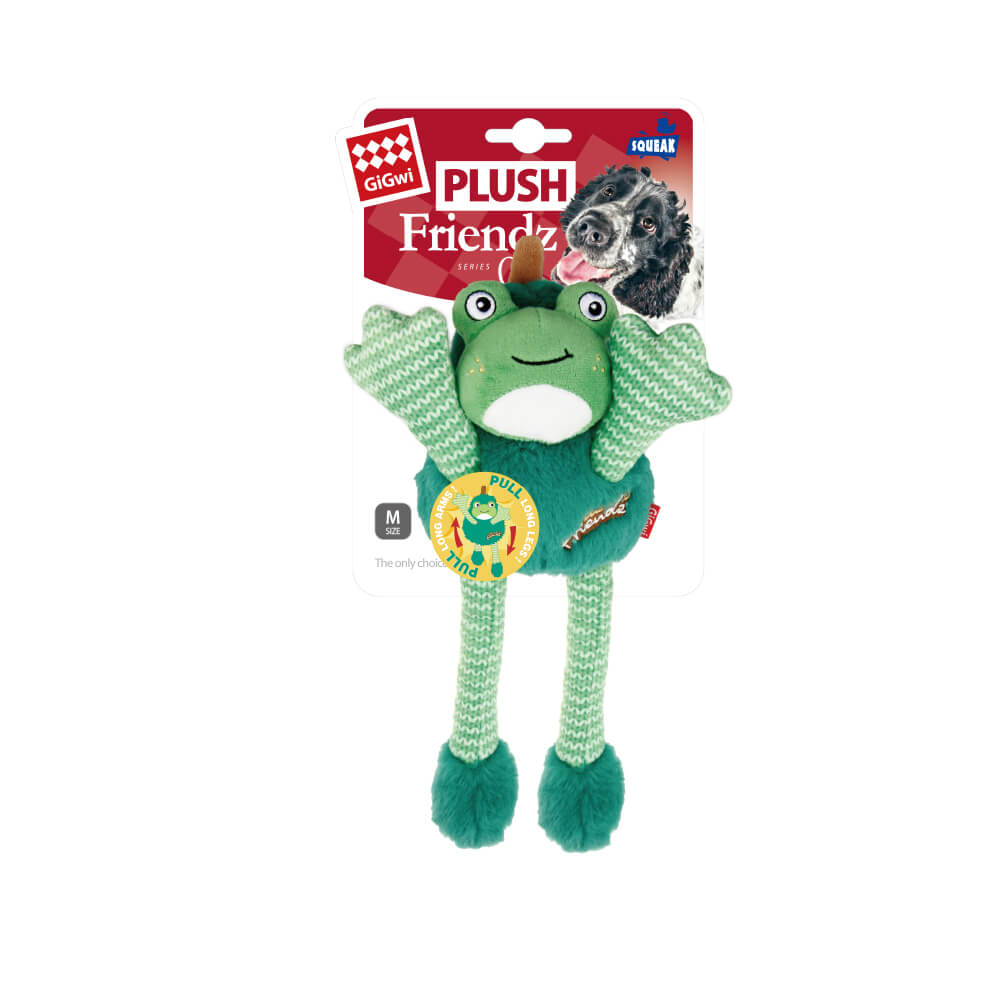 GiGwi Plush Friendz Avocado Frog