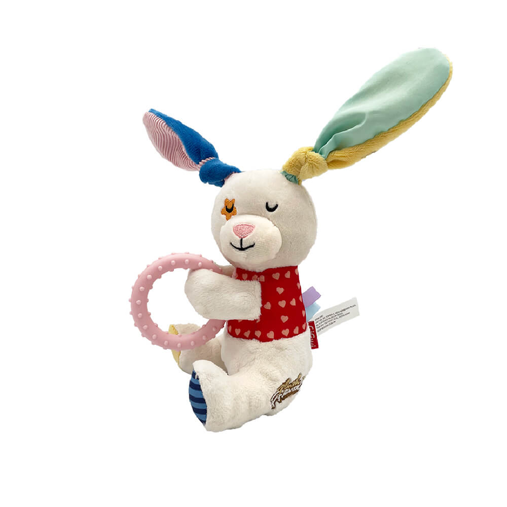 GiGwi Plush Friendz with TPR Ring Dog Toy | Rabbit