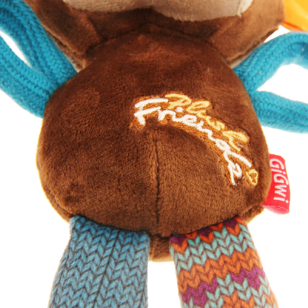 GiGwi Plush Friendz Tug Dog Toy | Monkey