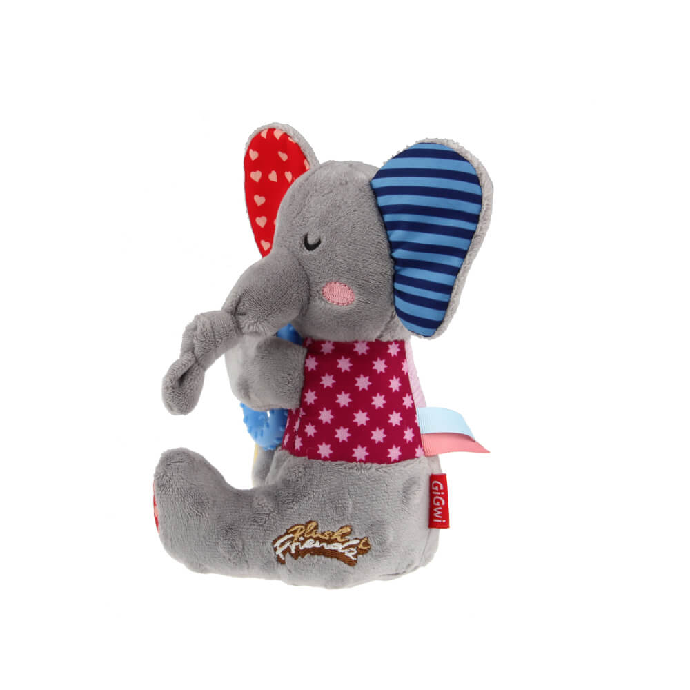 GiGwi Plush Friendz with TPR Ring Dog Toy | Elephant