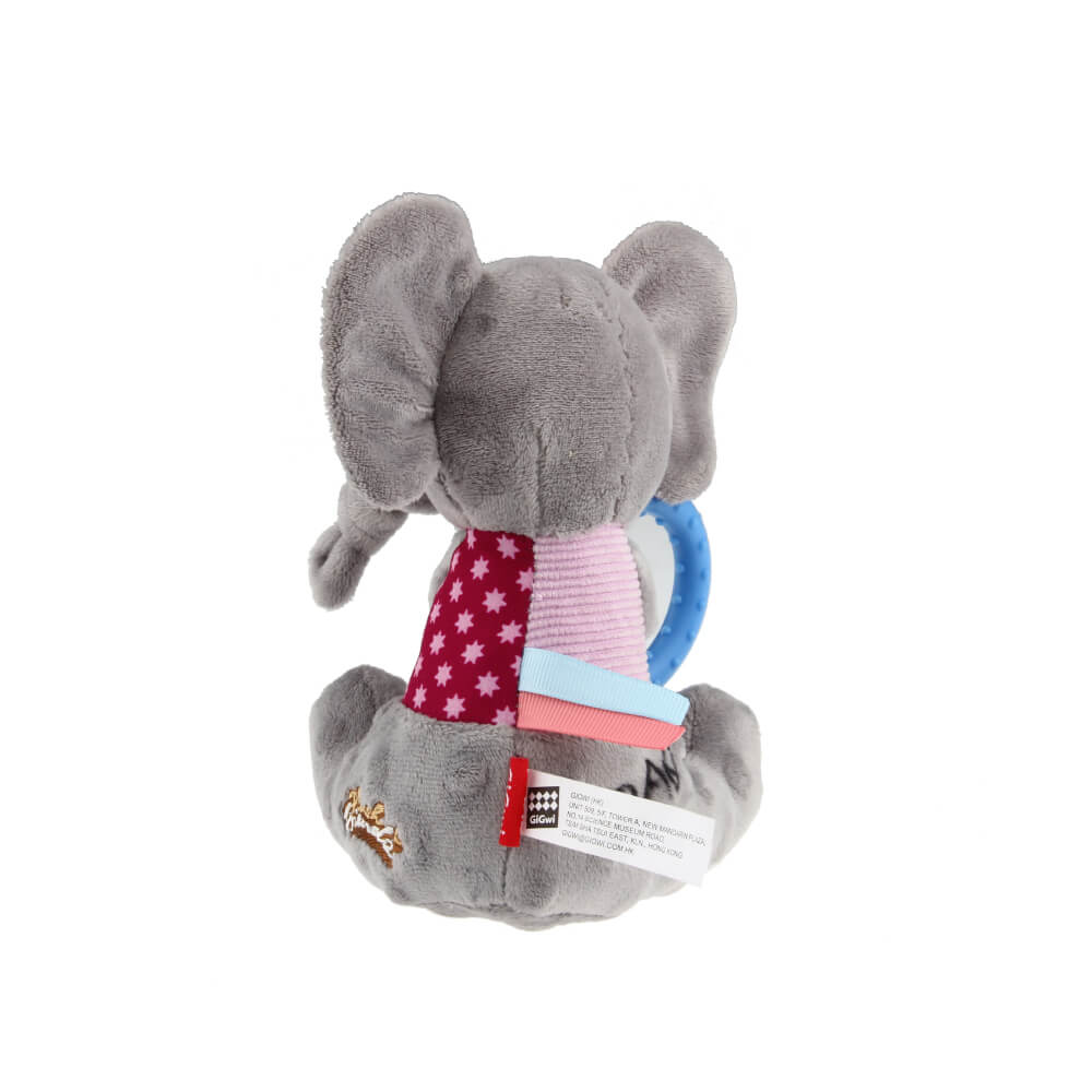 GiGwi Plush Friendz with TPR Ring Dog Toy | Elephant