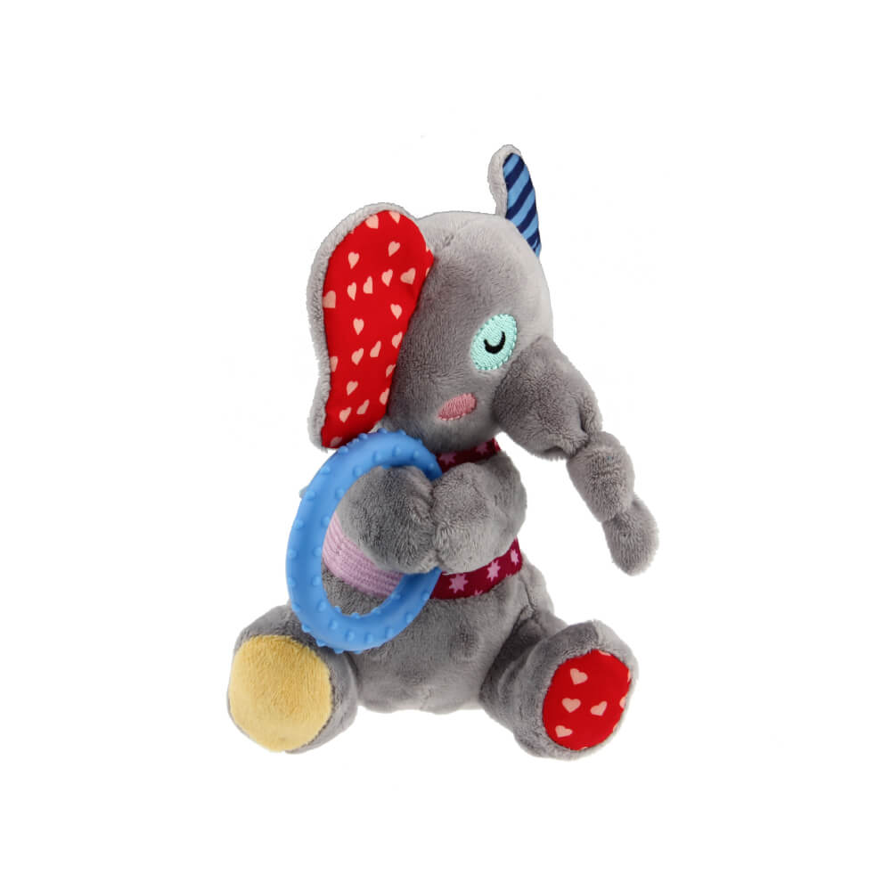 GiGwi Plush Friendz with TPR Ring Dog Toy | Elephant