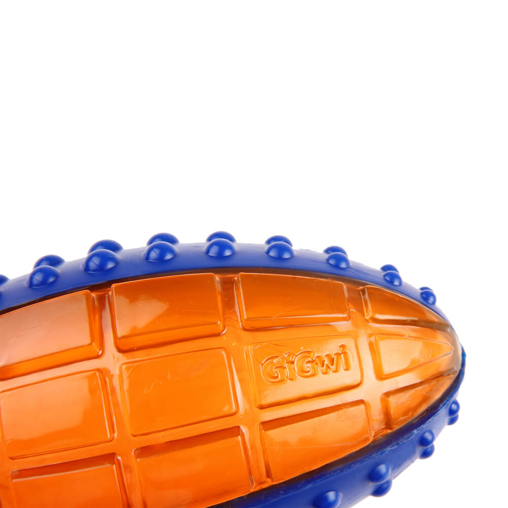 GiGwi Push To Mute Dog Toy | Rugby Ball