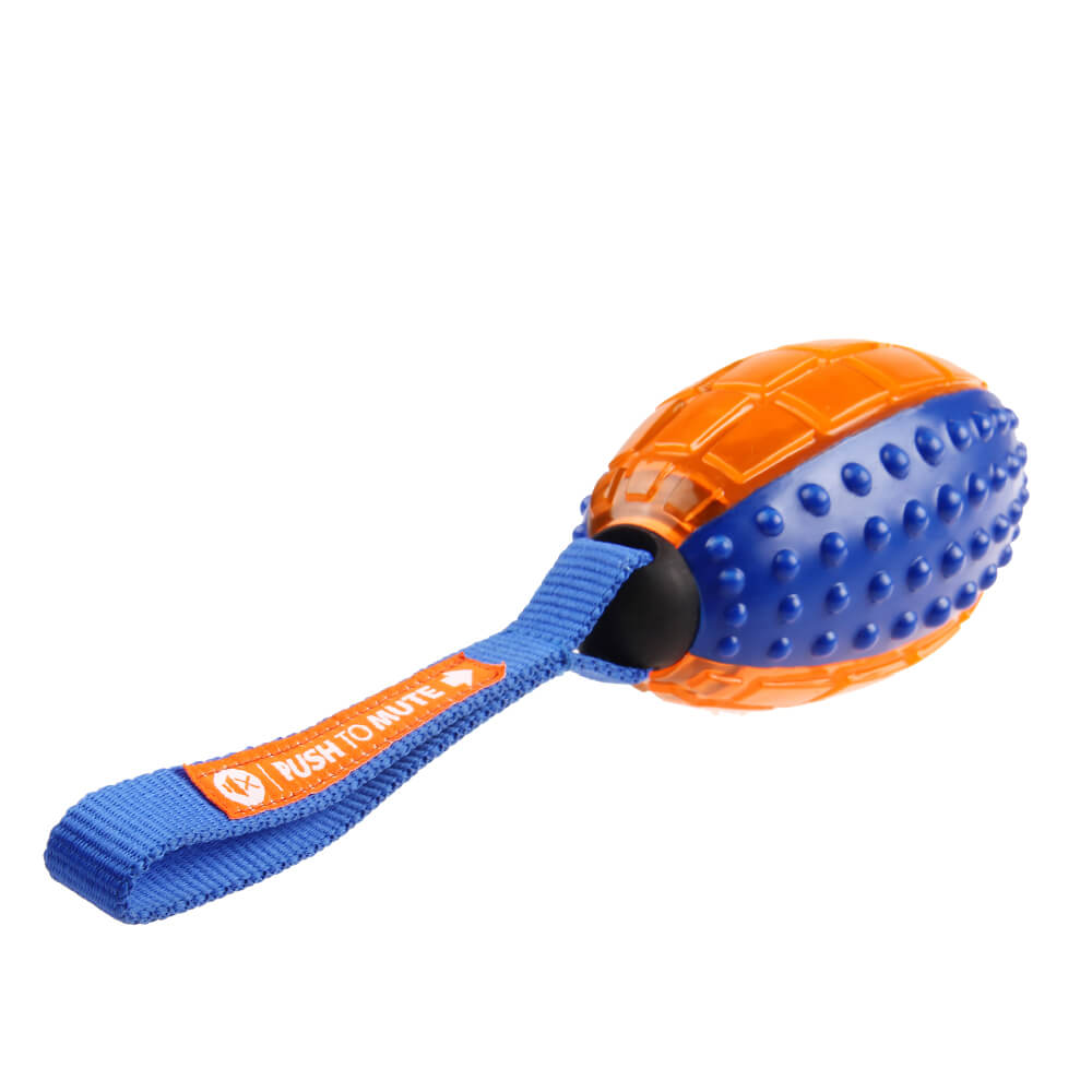 GiGwi Push To Mute Dog Toy | Rugby Ball
