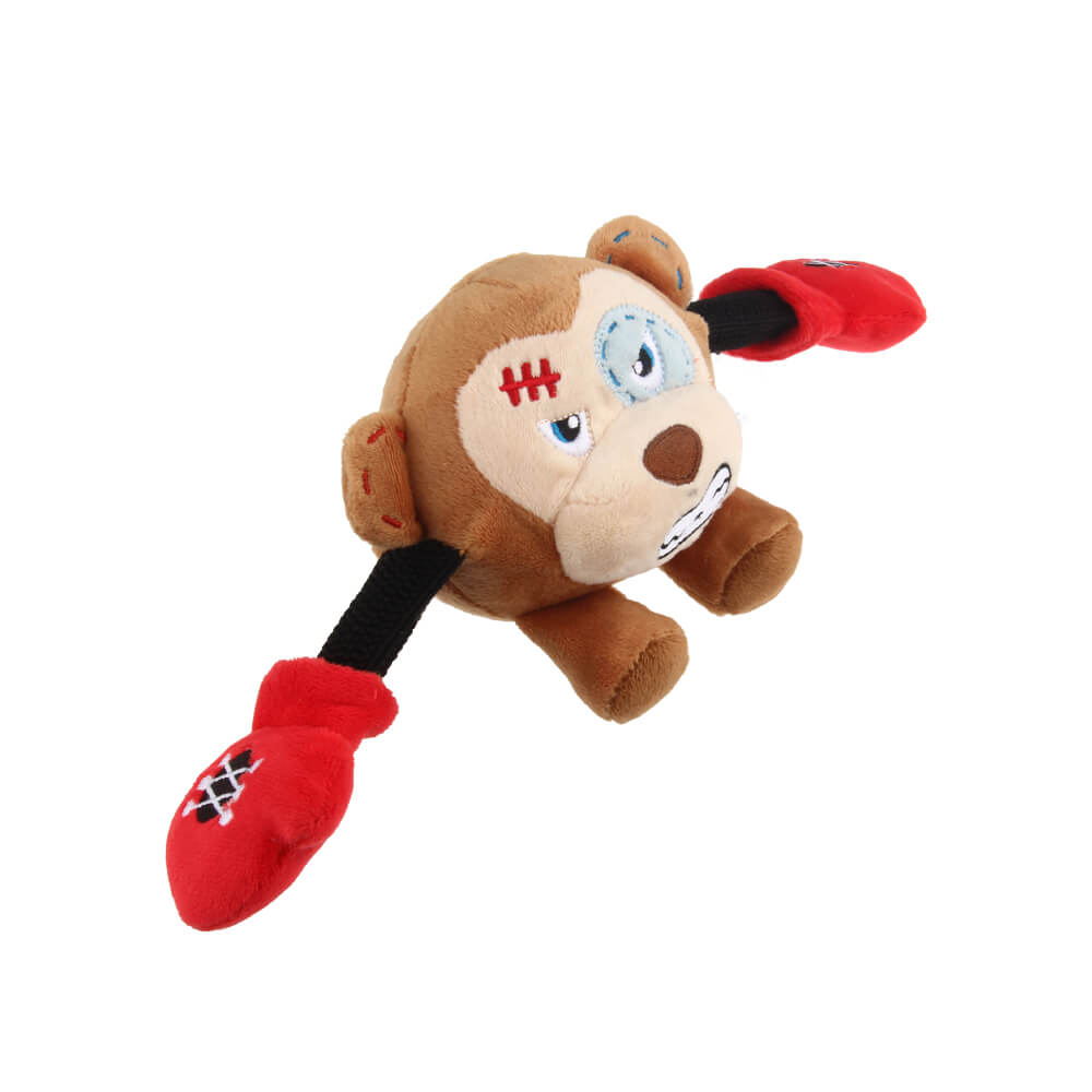 GiGwi Rock Zoo Bungee Plush Dog Toy | Monkey