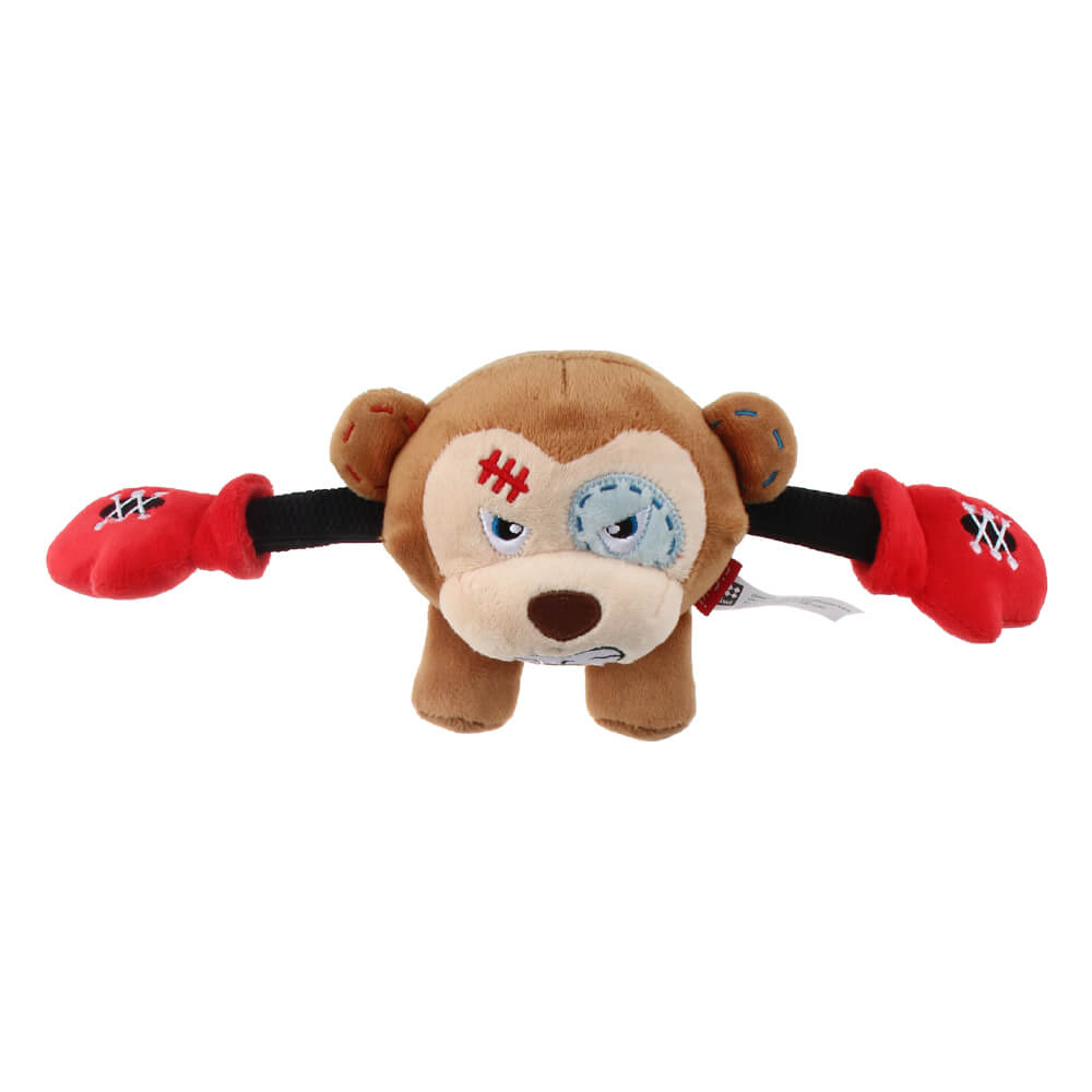 GiGwi Rock Zoo Bungee Plush Dog Toy | Monkey