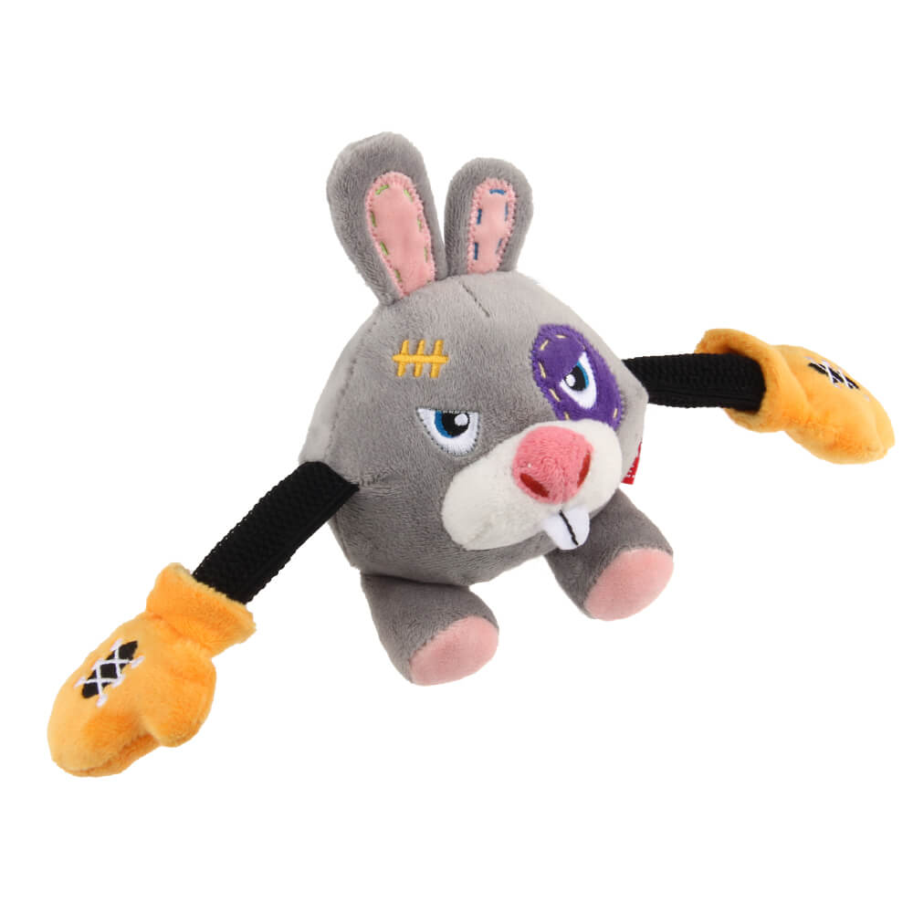 GiGwi Rock Zoo Bungee Plush Dog Toy | Rabbit