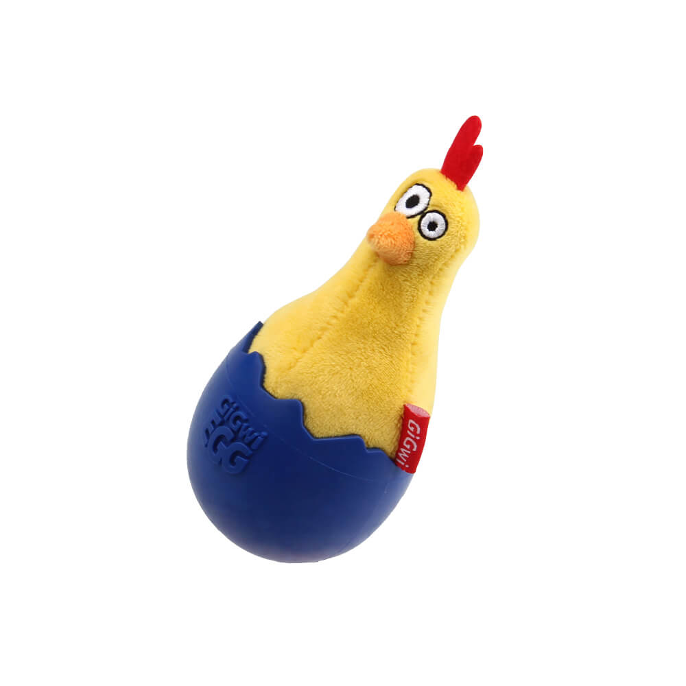 GiGwi Egg Wobble Rubber & Plush Dog Toy