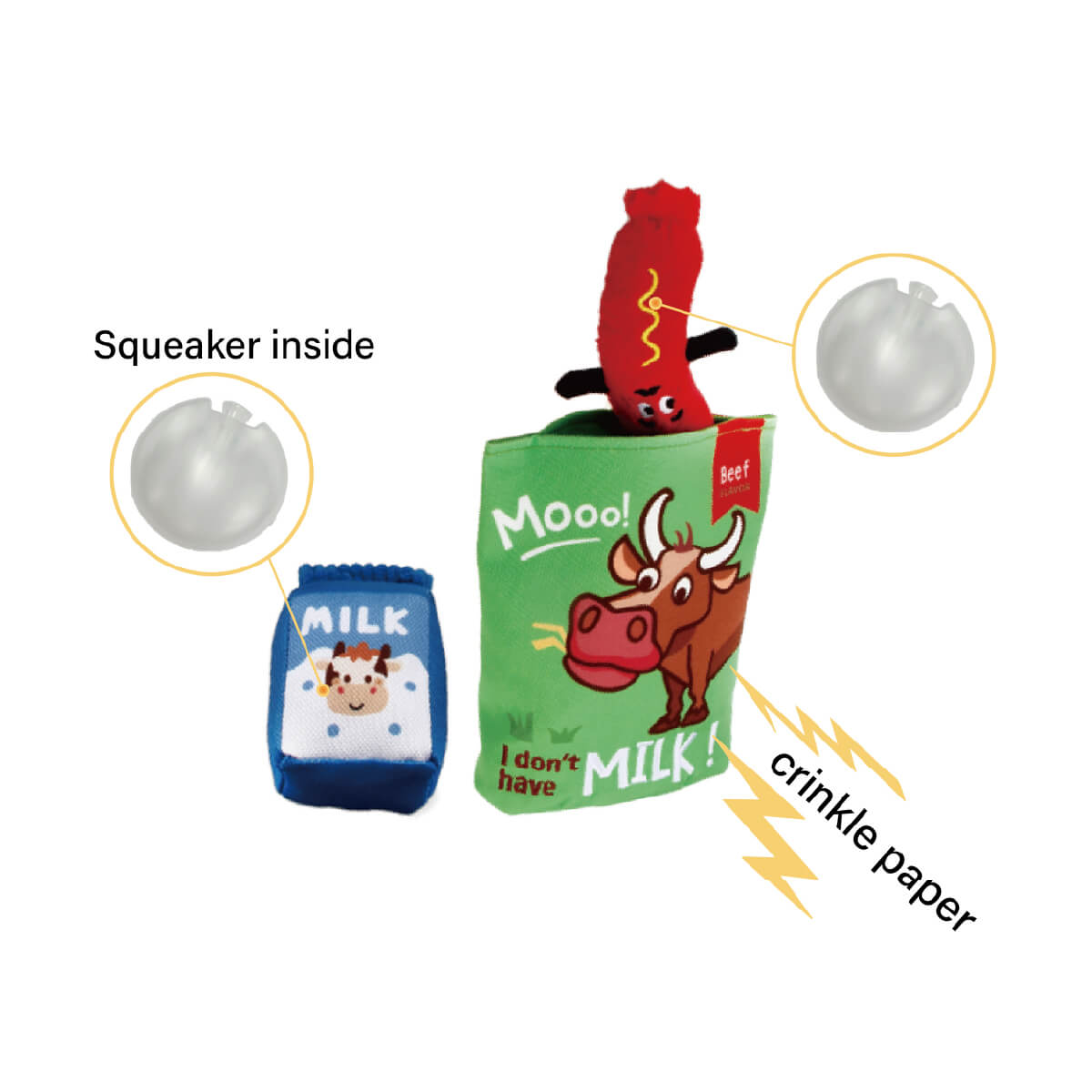 Gigwi Foody Friends Beef Snack Bag