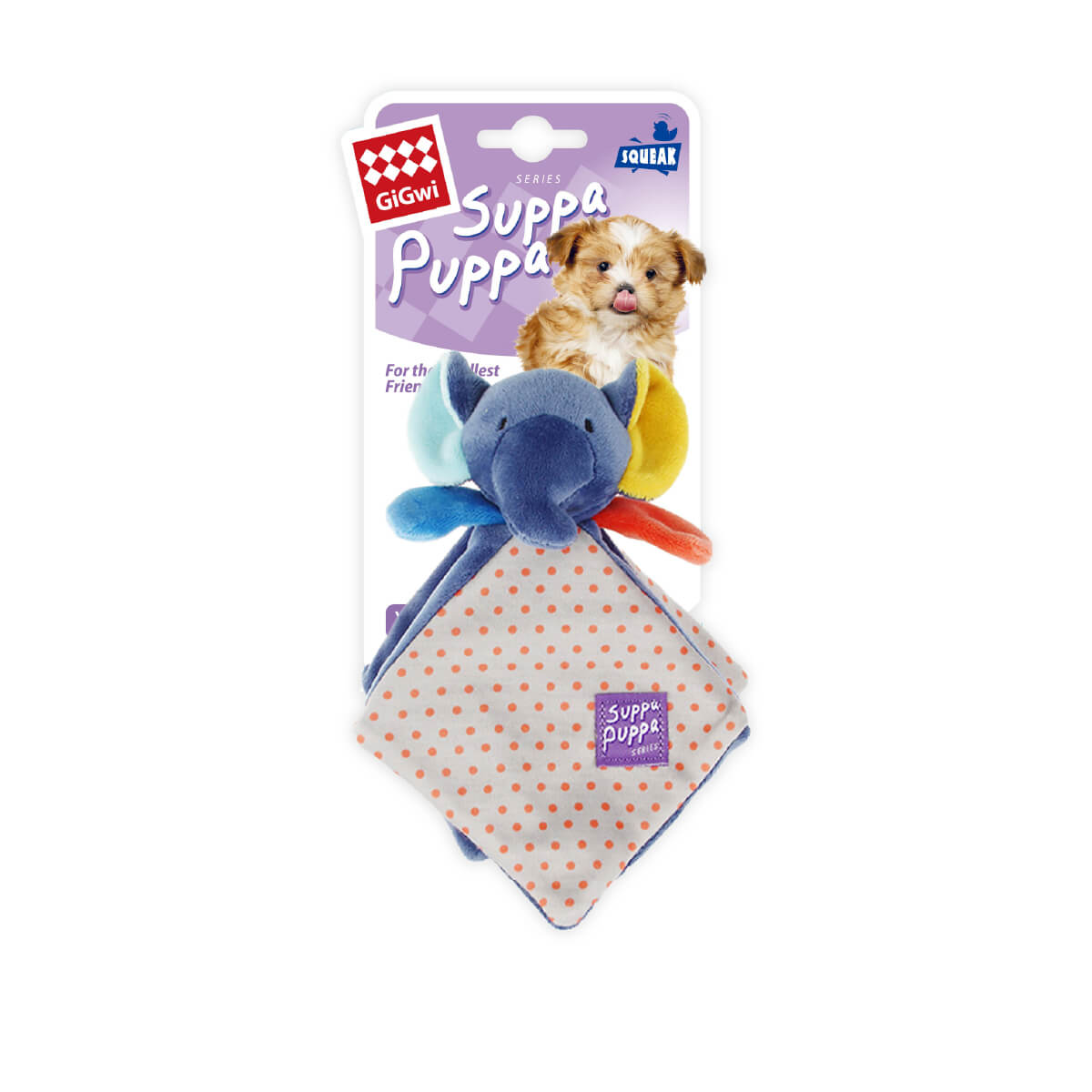 GiGwi Suppa Puppa Plush Toy for Puppies | Elephant Cloth