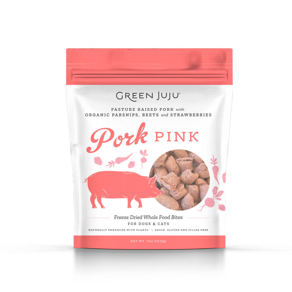 Green Juju Freeze-dried Treat/Topper | Pork Pink