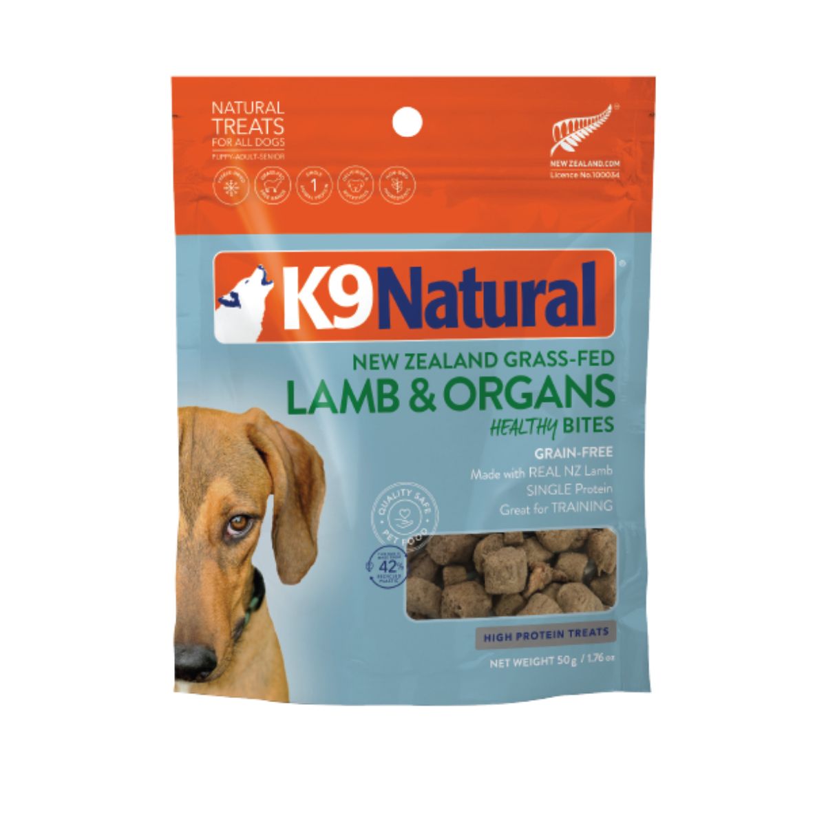 K9 Natural Lamb Healthy Bites against a white background.