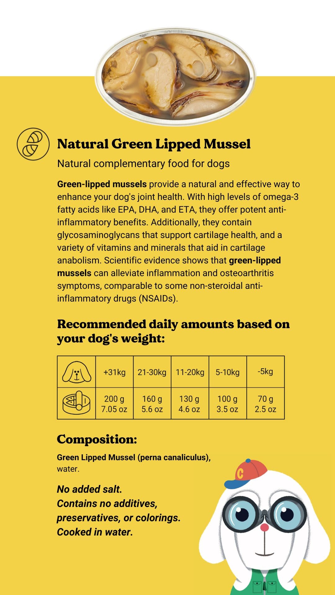 Canumi Green Lipped Mussels for Dogs and Cats