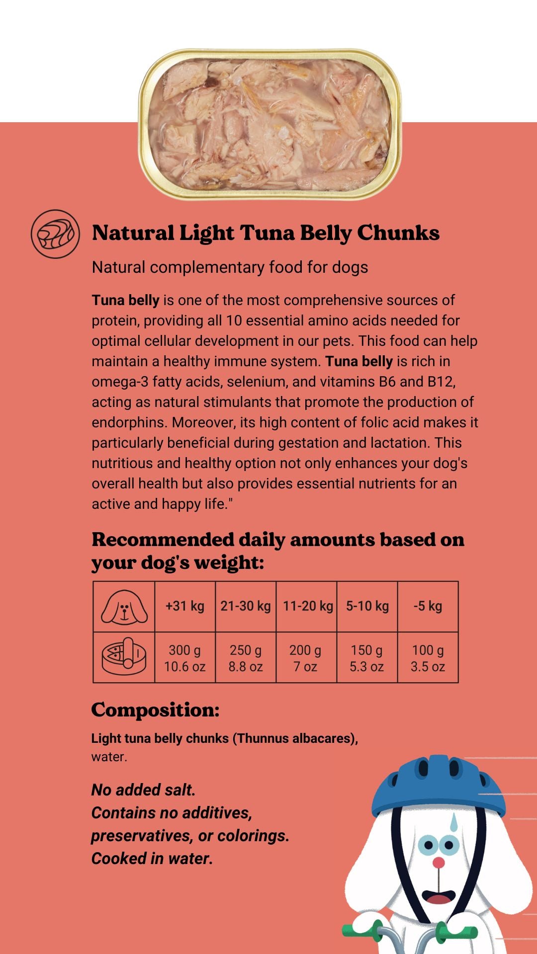 Canumi Yellowfin Tuna Belly for Dogs and Cats