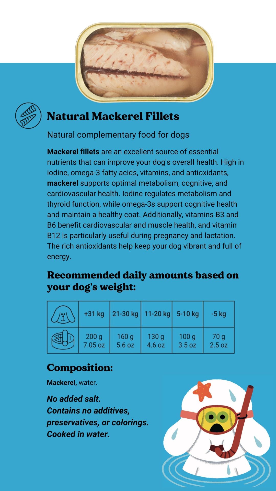 Canumi Mackerel Fillets for Dogs and Cats