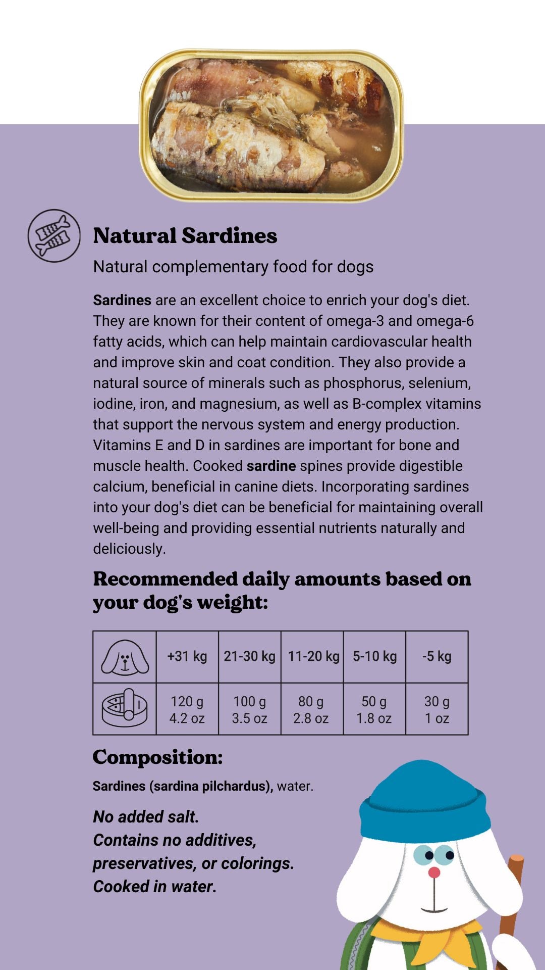 Canumi Sardines al Natural for Dogs and Cats