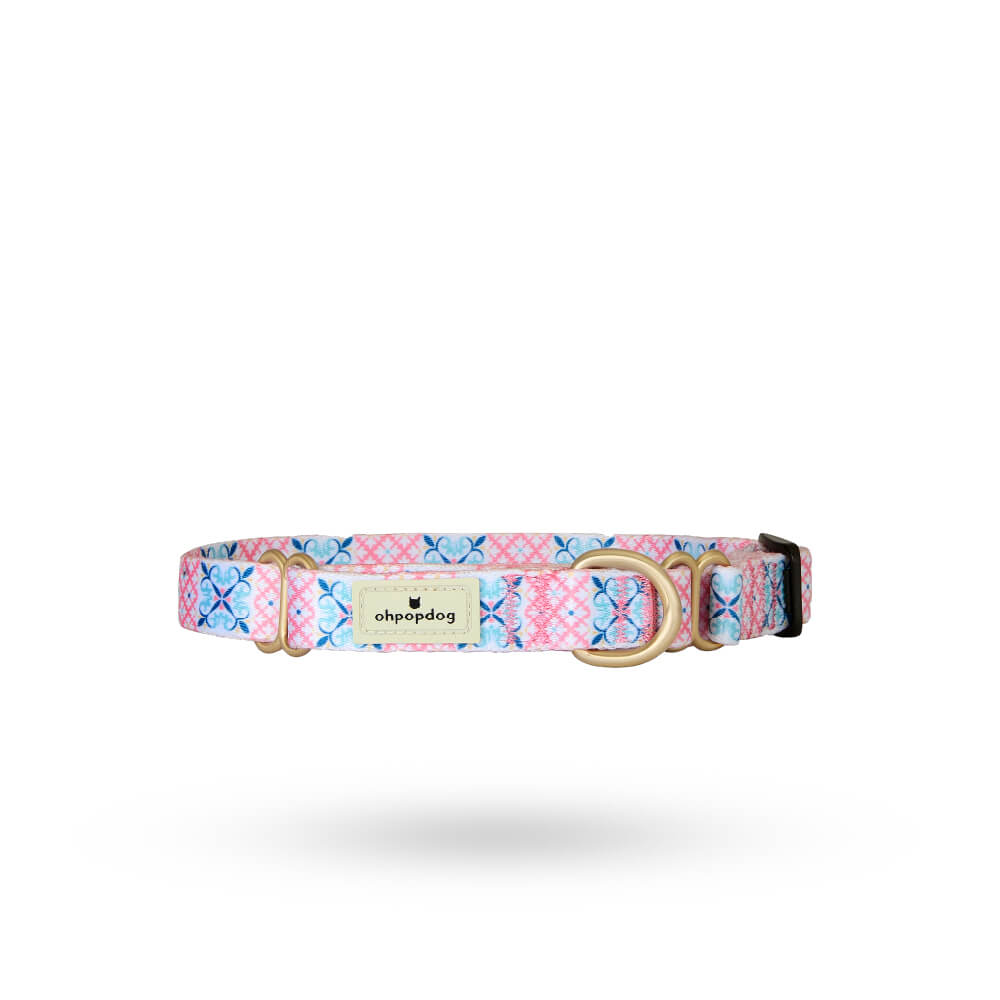Ohpopdog Nylon Martingale Collar | Bibik Pink