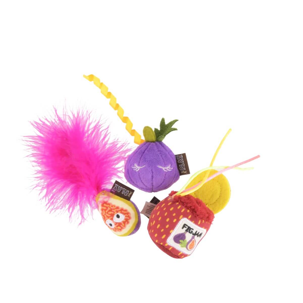 PLAY Feline Frenzy Catnip Toy, Fig N' Whiskers against a white background.