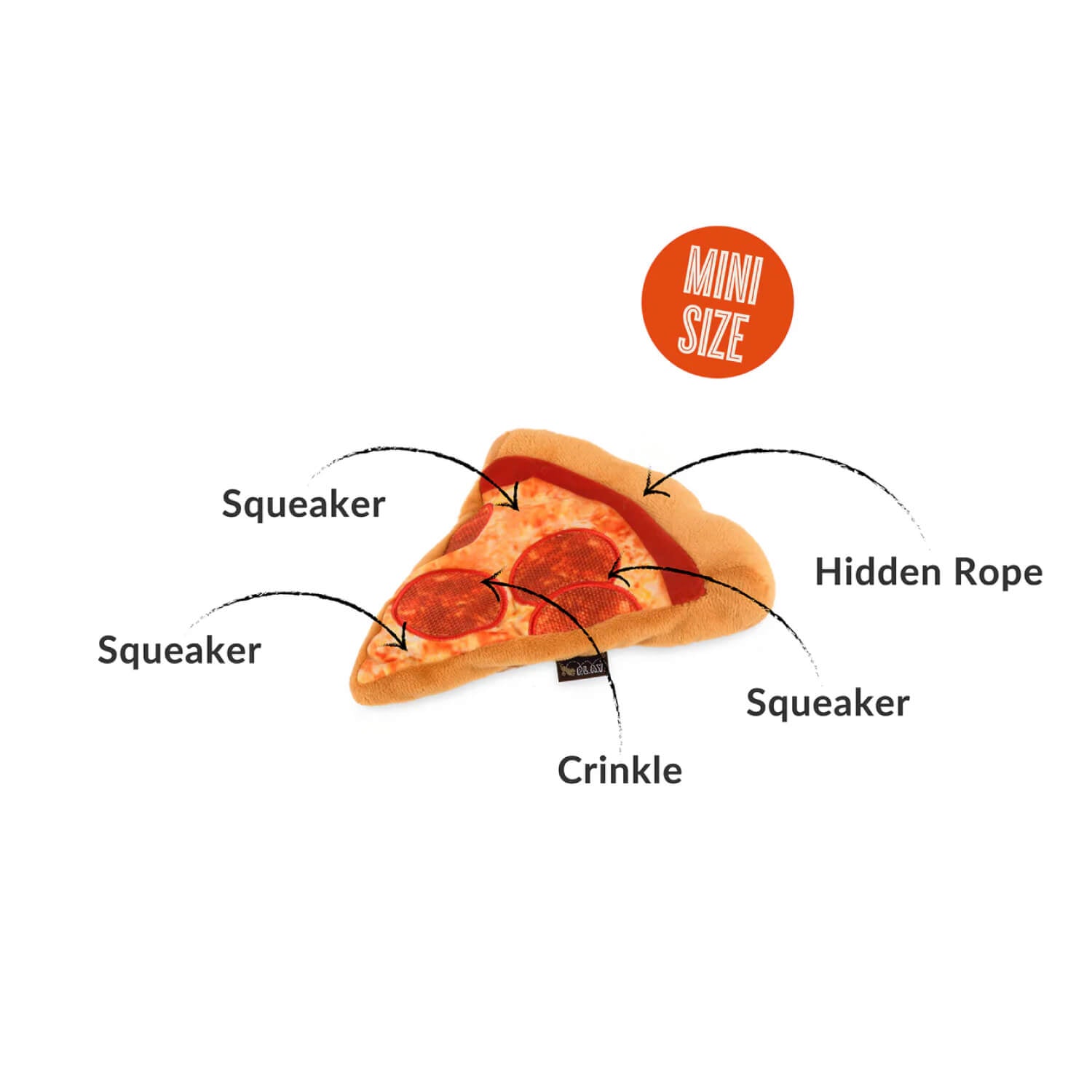 PLAY Snack Attack Puppy-roni Pizza Plush Toy