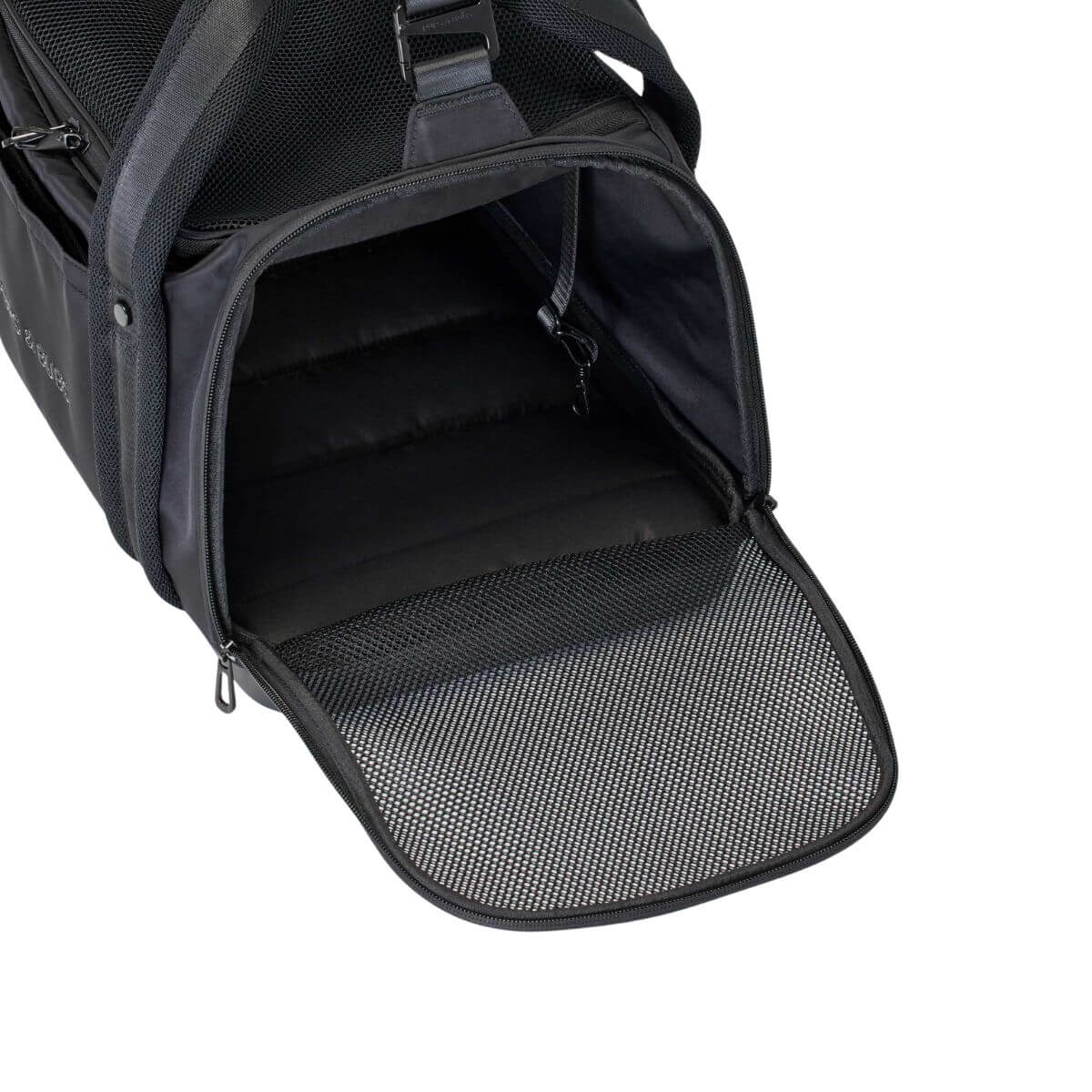 Pups and Bubs Onboard Travel Carrier with side mesh and zipped opening.