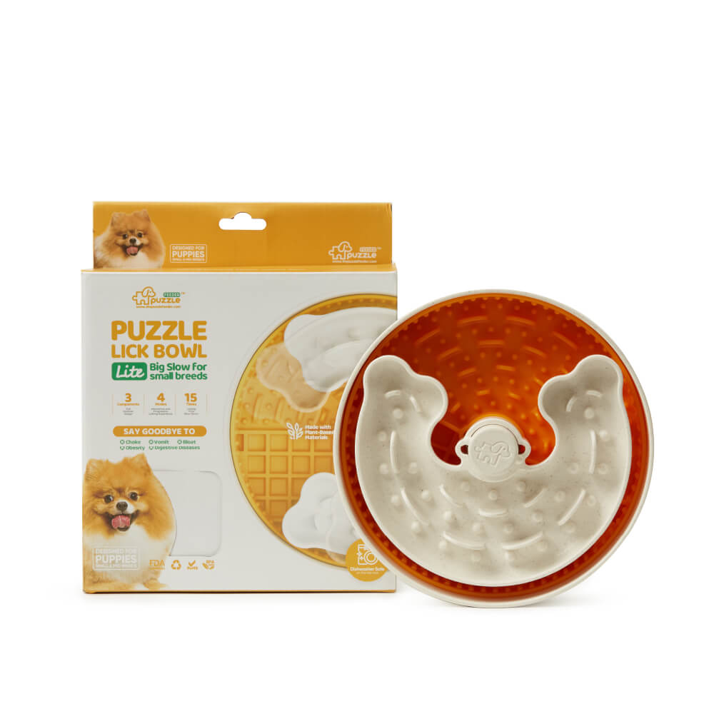 Puzzle Lick Bowl Lite for Puppies and Small Dogs