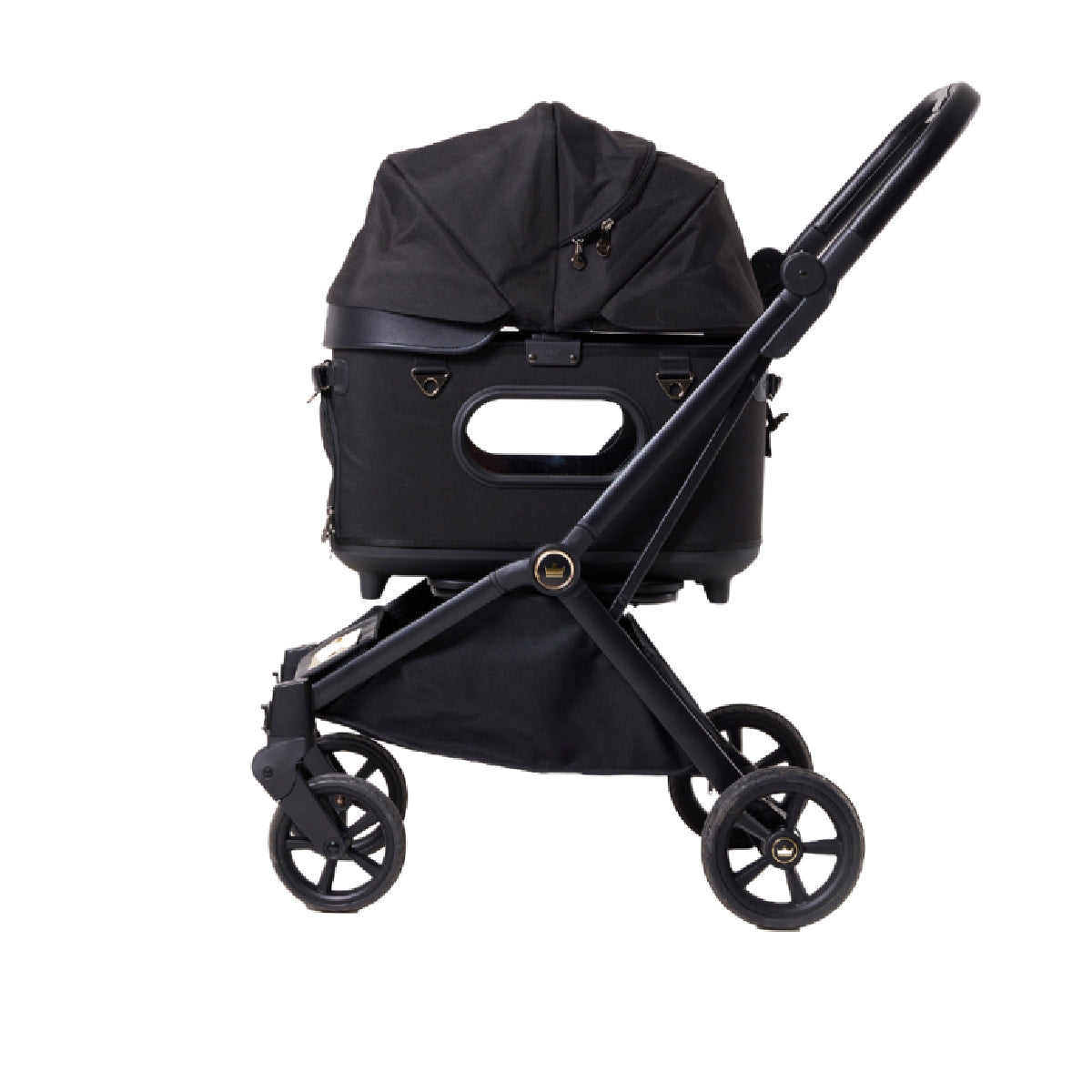 Royal Tails Gloria Pet Stroller w/ Detachable Basket | Black