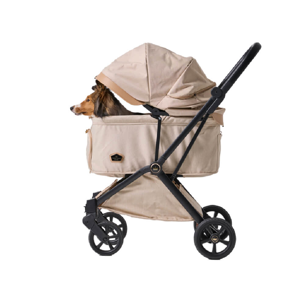 Royal Tails Gloria Foldable Pet Stroller | Beige