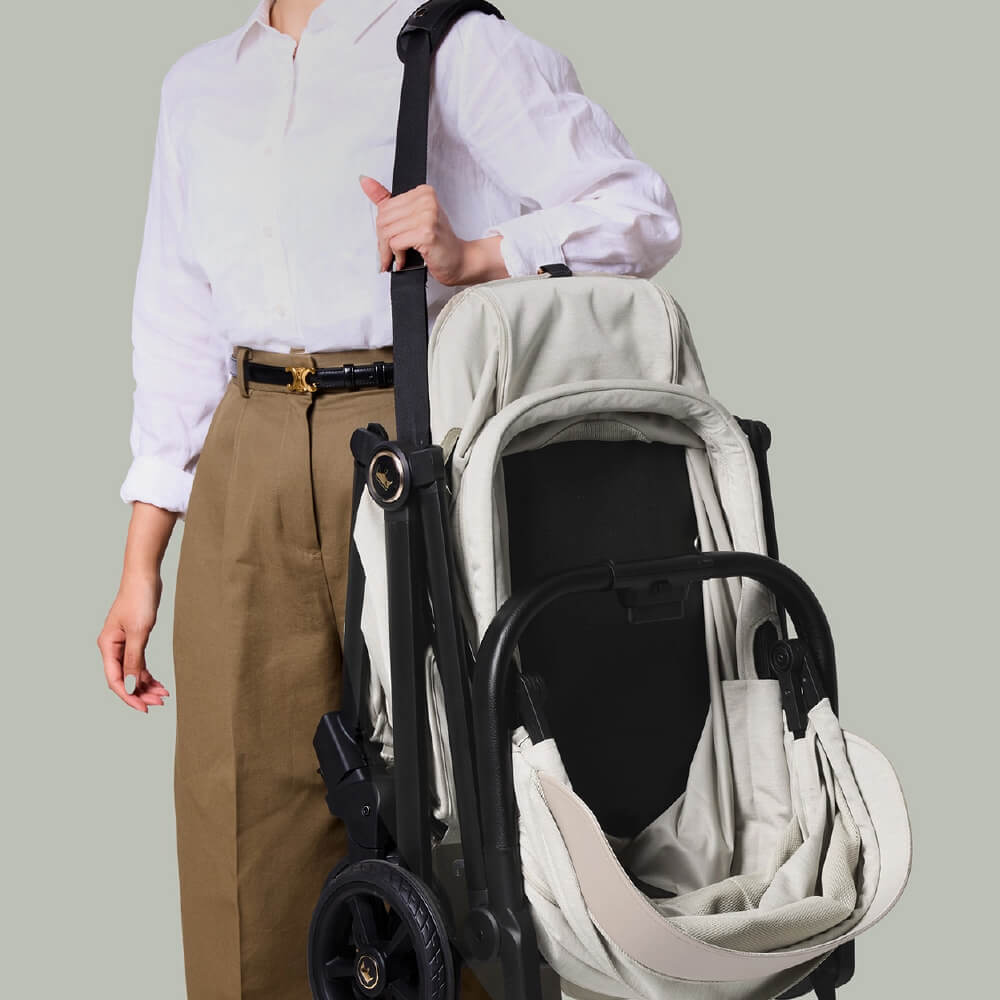 Royal Tails Gloria Foldable Pet Stroller | White Green