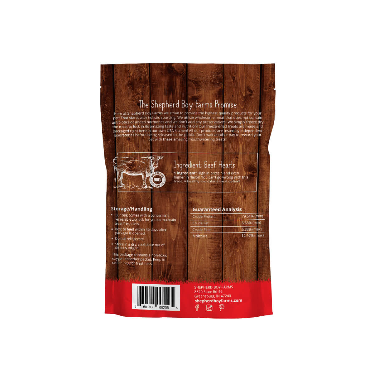 Shepherd Boy Farms Freeze-dried Treats | Beef Heart