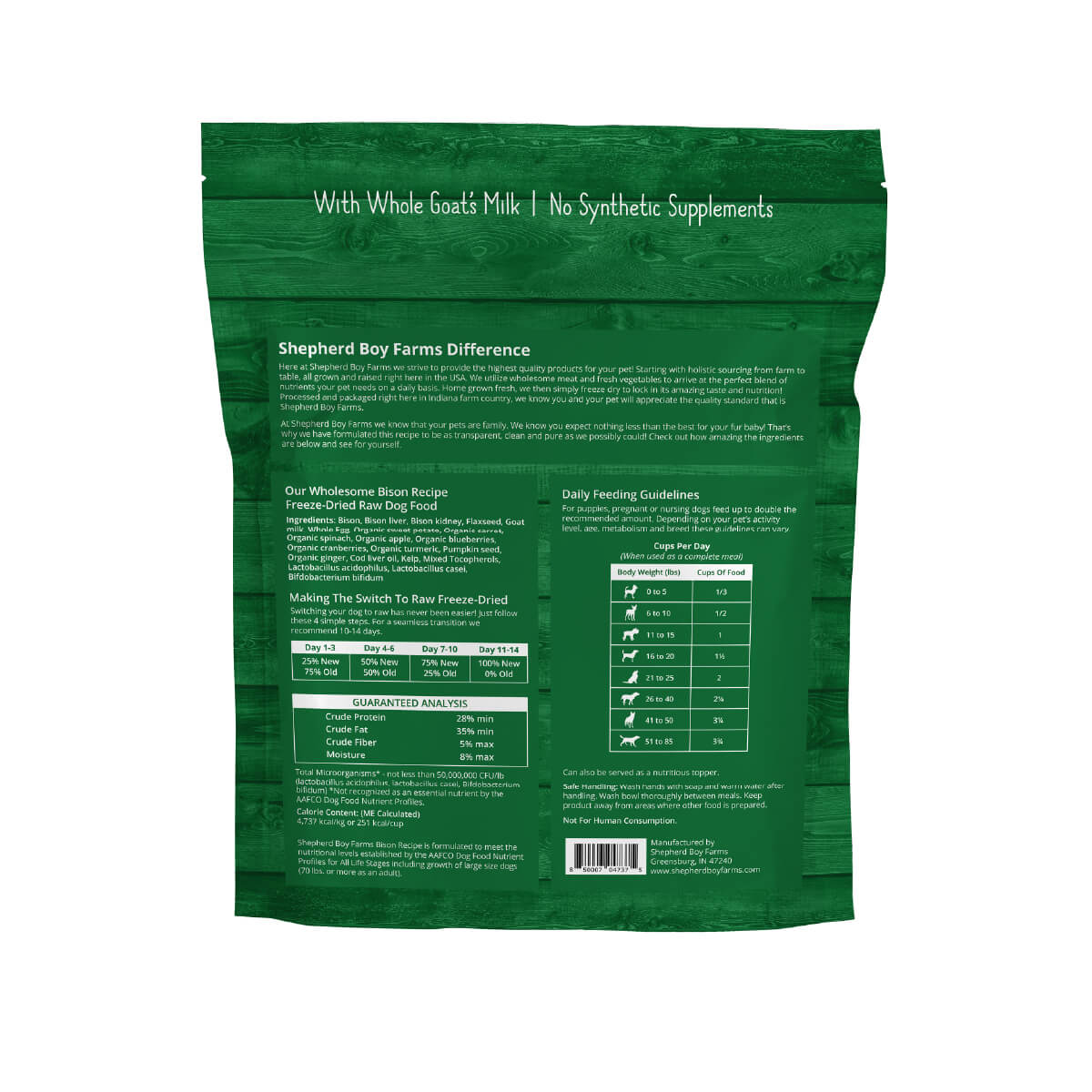 Shepherd Boy Farms Freeze-dried Raw Diet | Bison