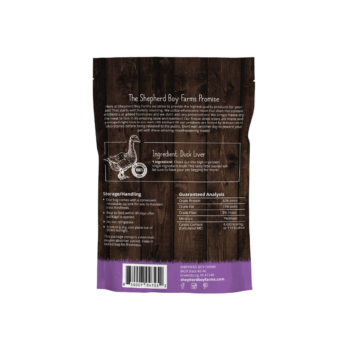 Shepherd Boy Farms Freeze-dried Treats | Duck Liver