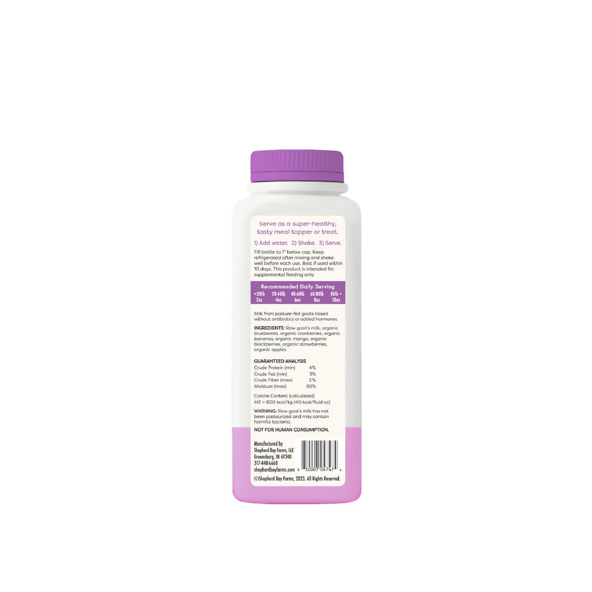 Shepherd Boy Farms Freeze-dried Raw Goat Milk | Fruit Blend