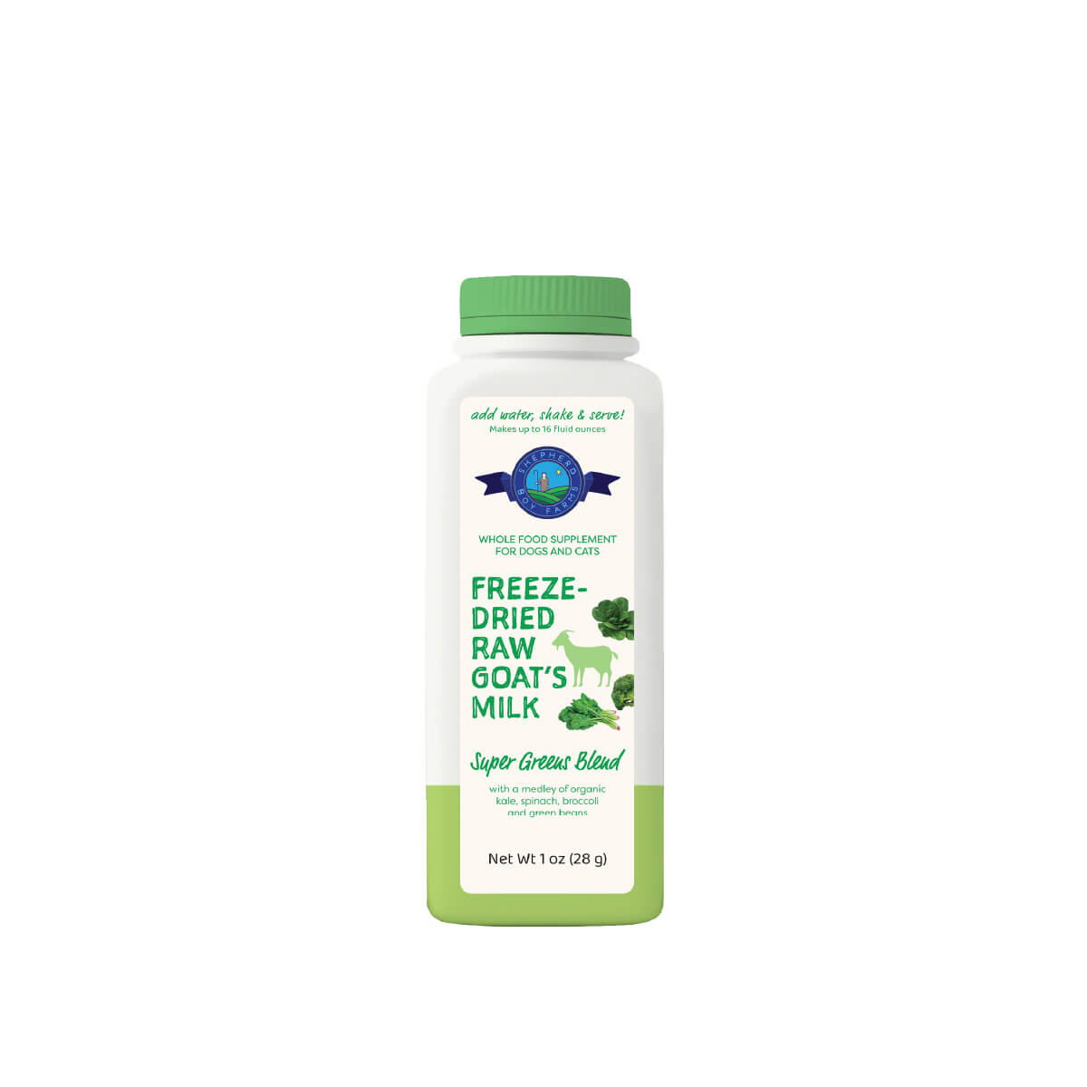 Shepherd Boy Farms Freeze-dried Raw Goat Milk | Super Greens Blend