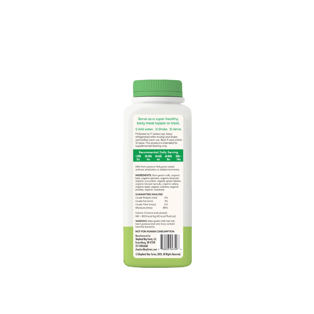 Shepherd Boy Farms Freeze-dried Raw Goat Milk | Super Greens Blend