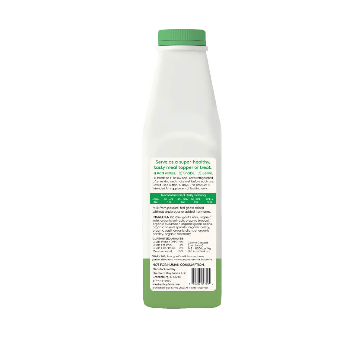 Shepherd Boy Farms Freeze-dried Raw Goat Milk | Super Greens Blend